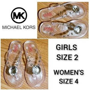 MICHAEL KORS Clear Embellished Sandals